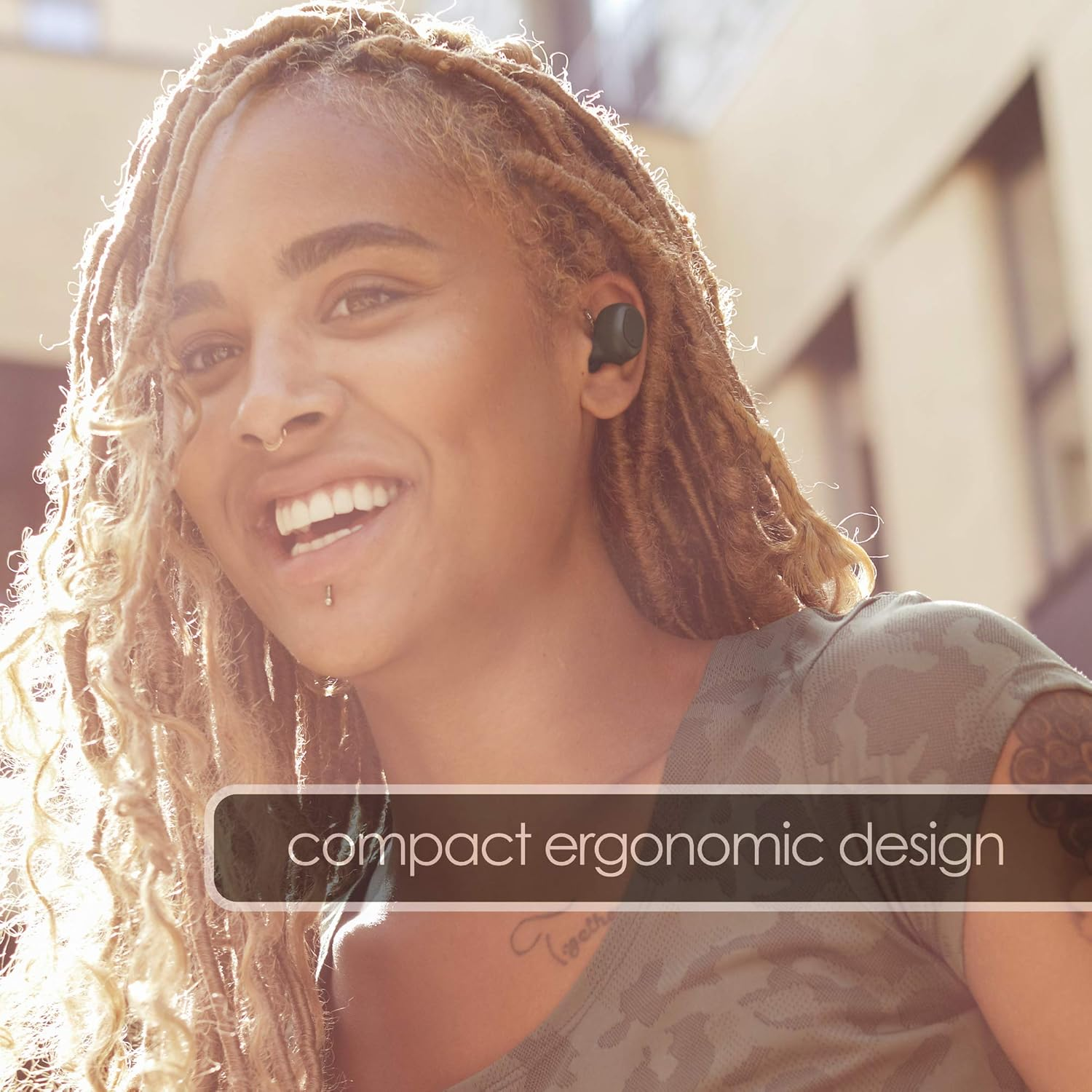 BOOMPODS Boombuds Go True Wireless - Best Sports Earbuds, Bluetooth, Portable Magnetic Charging Case, Water/Sweat Resistant IPX 4, Instant Connect TWS