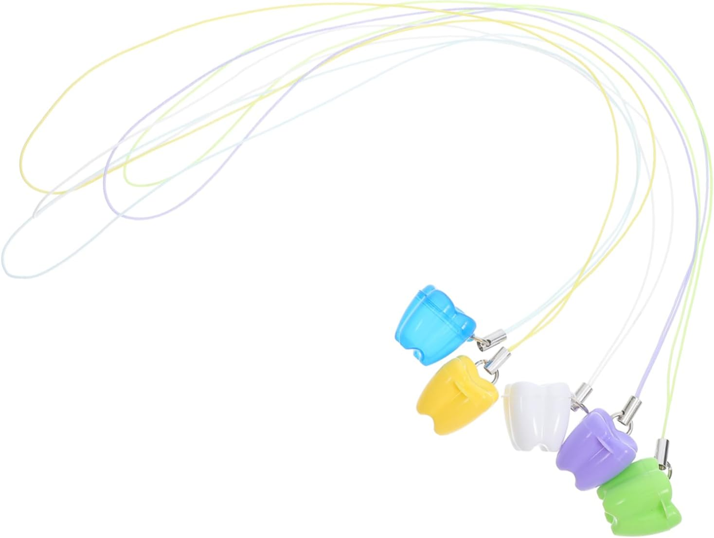 5Pcs Tooth Storage Organizer: Cute Plastic Saver Tooth Necklace Collection Box for Kids Classroom Party Supplies Accessories image number 3