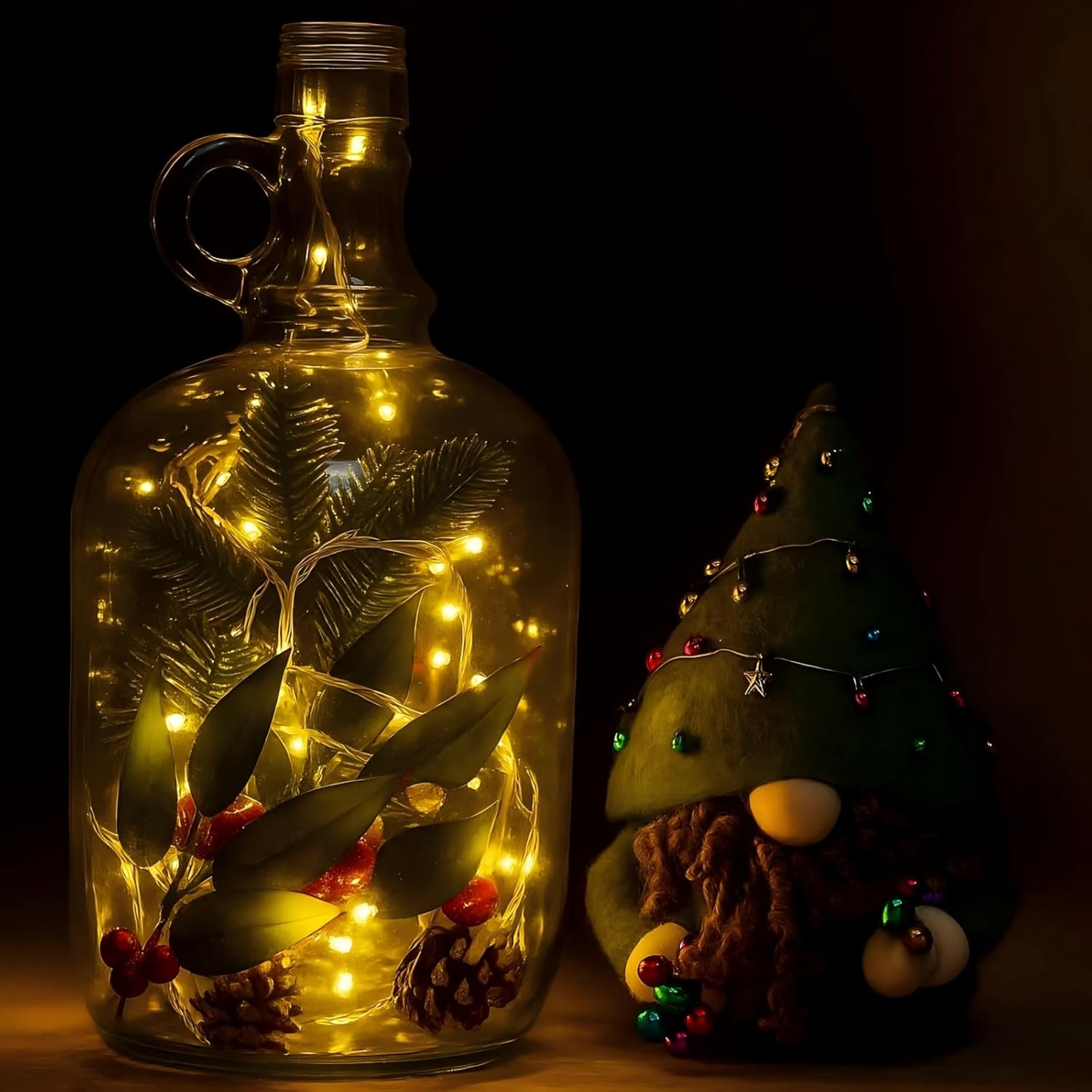 Rechargeable LED Fairy Lights &ndash;USB Powered Battery Operated String Lights, Warm White Waterproof Copper Wire Firefly Lights for Mason Jars Bedroom Wedding DIY Decor Christmas (Multicolor, 1Pack) image number 2