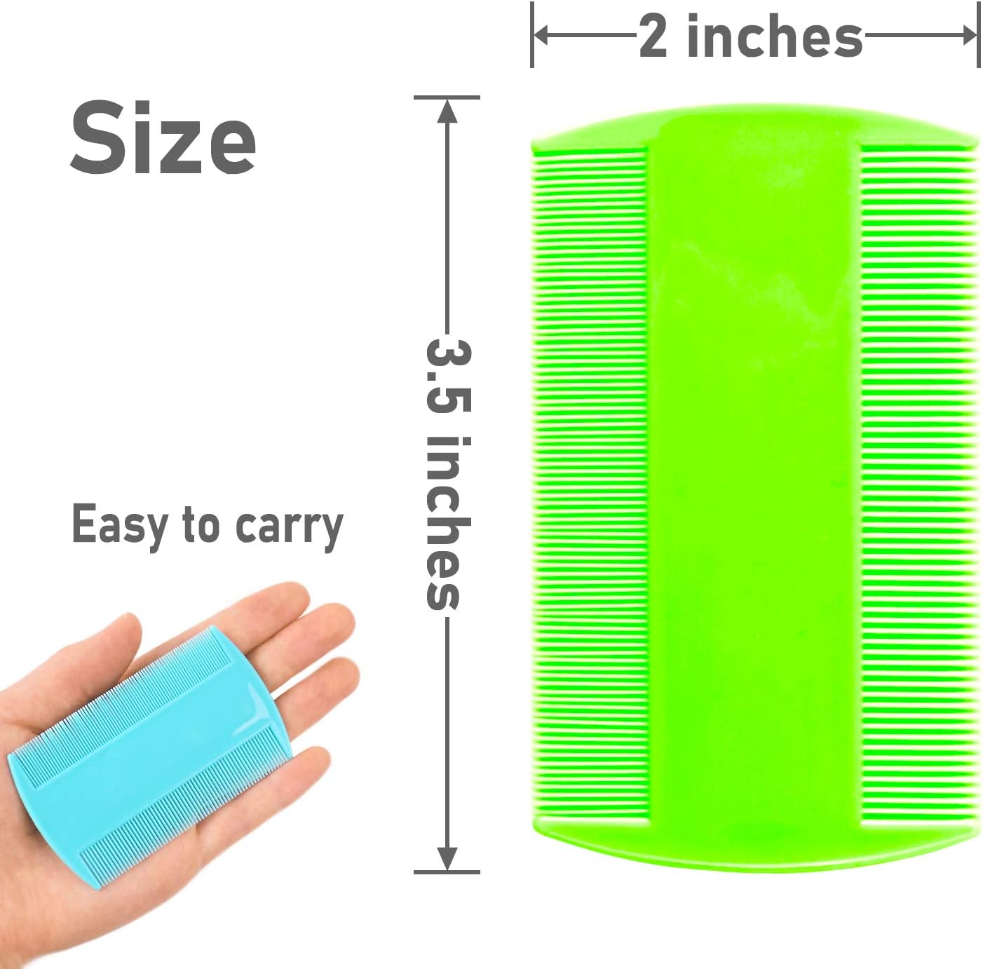 Flea Comb for Cats, 4 Pcs Lice Comb for Dogs, Double Sided Cat Comb for Short Hair of Pets or Humans by Mohern image number 3