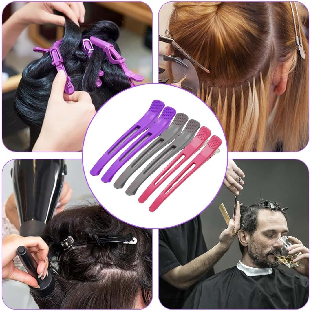6 Pieces Hair Clips Hair Clips for Styling and Cutting Seamless Hair Clips for Women