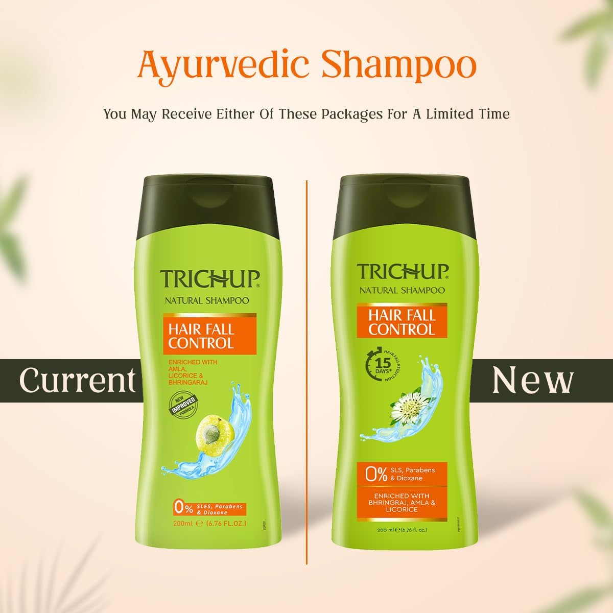 Trichup Hair Fall Control Herbal Hair Shampoo (200 Ml X 4) (Pack of 4) image number 4