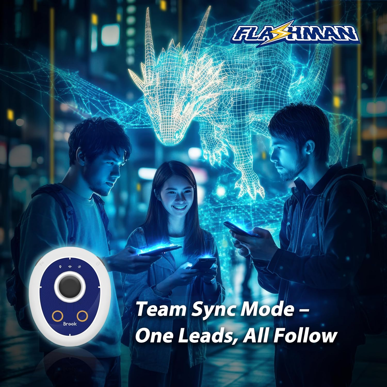 Brook Flashman Virtual GPS Joystick for Iphone (Ios 17+), Bluetooth Location Controller with Teleport, Smart Roaming, Route Cruise, Coordinate Sharing, No Jailbreak