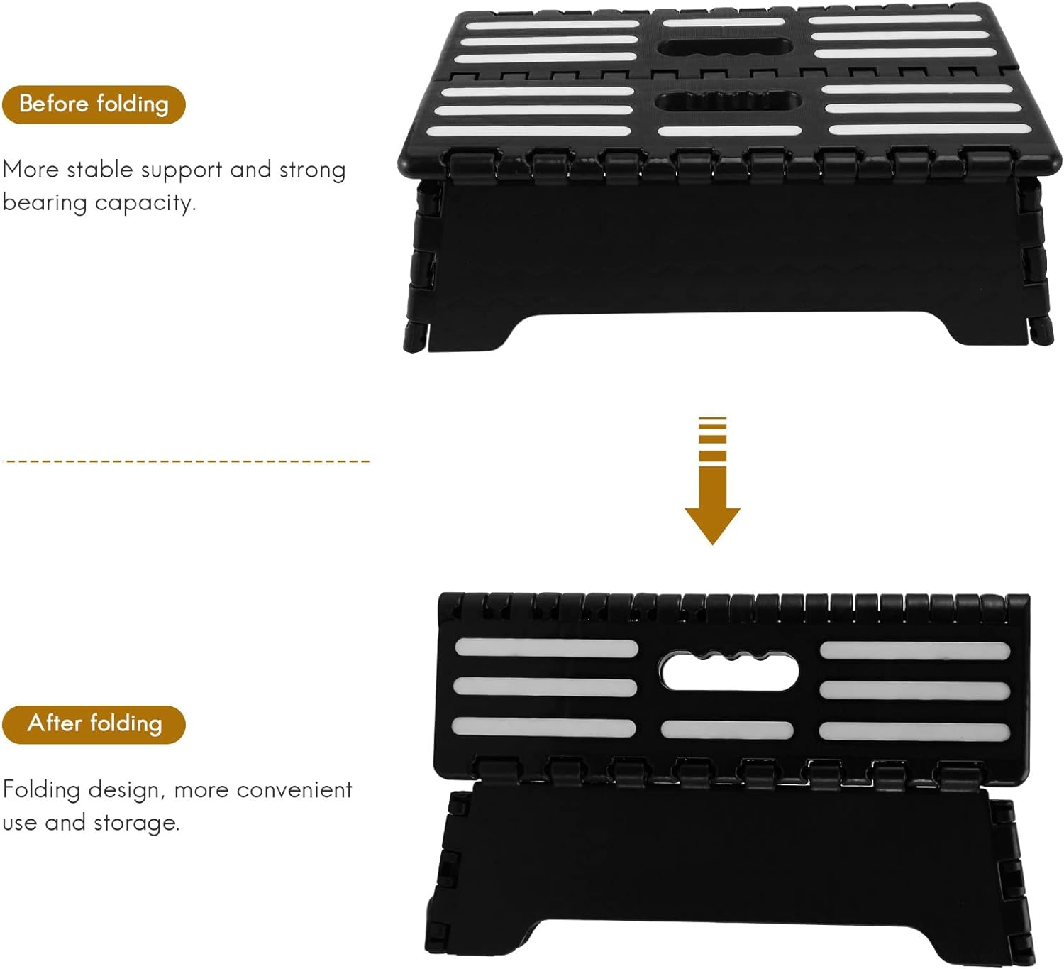 Ksrnsne Non- Small Compact Folding Flat Step Stool Heavy Duty Portable image number 4