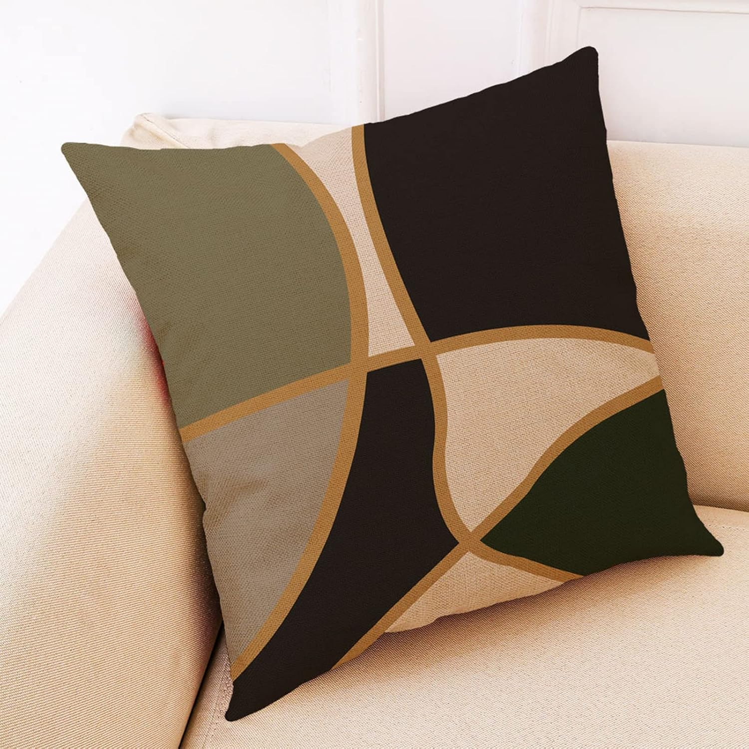 Throw Pillow Covers,4Pcs Pillow Covers 18X18,Cushion Coversfor Couch Pillows,Throw Pillows for Bed,Fall Home Decor,Modern Accent Cushion Cover image number 3