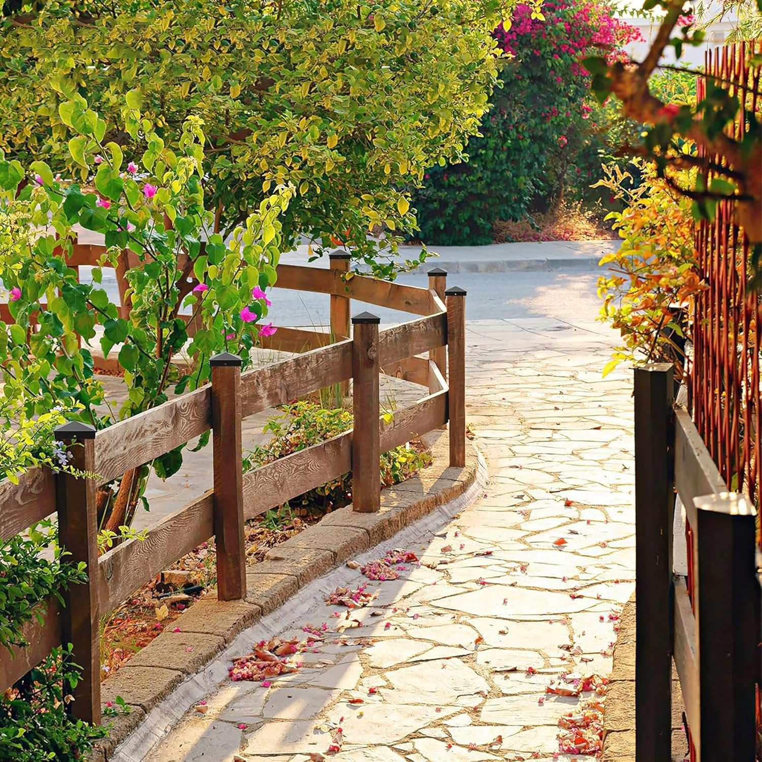 16 Pieces Post Caps 100 X 100 Mm Plastic Fence Caps Caps for Fence Posts Black Fence Caps for Wooden Posts for Fences Posts Railing Steel Tubes image number 2