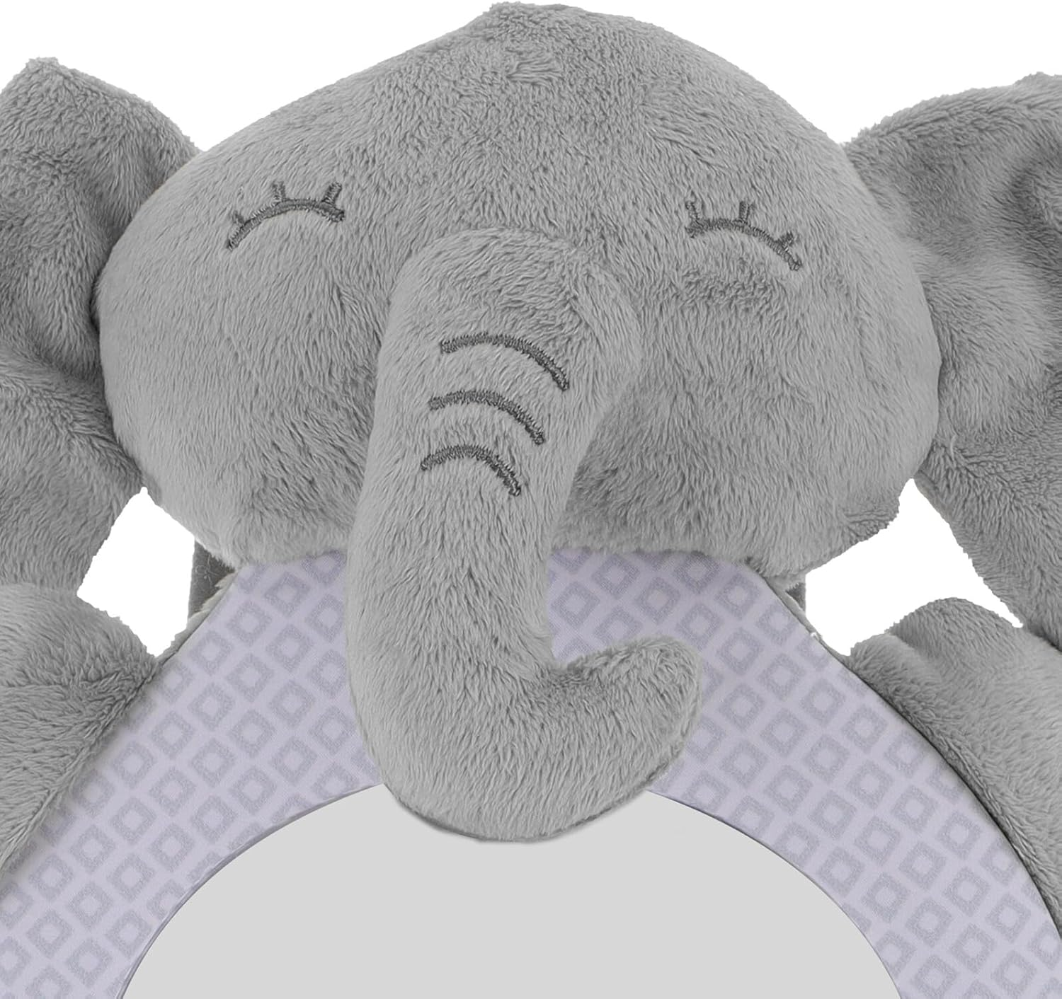 Bestonzon Elephant Mirror for Crib Stroller Car Seat Headrest Lightweight Shatterproof Rearview for Tummy and Road Trips Easy Strap Installation Soothes Anxiety with Parent View image number 1