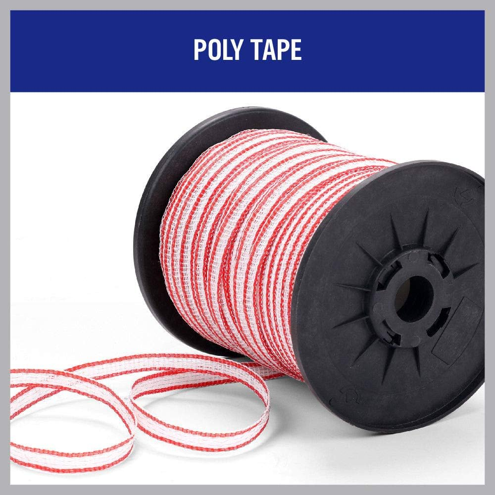 200M Roll Poly Tape Electric Fence Temporary Fencing Kit Stainless Steel Wire image number 5