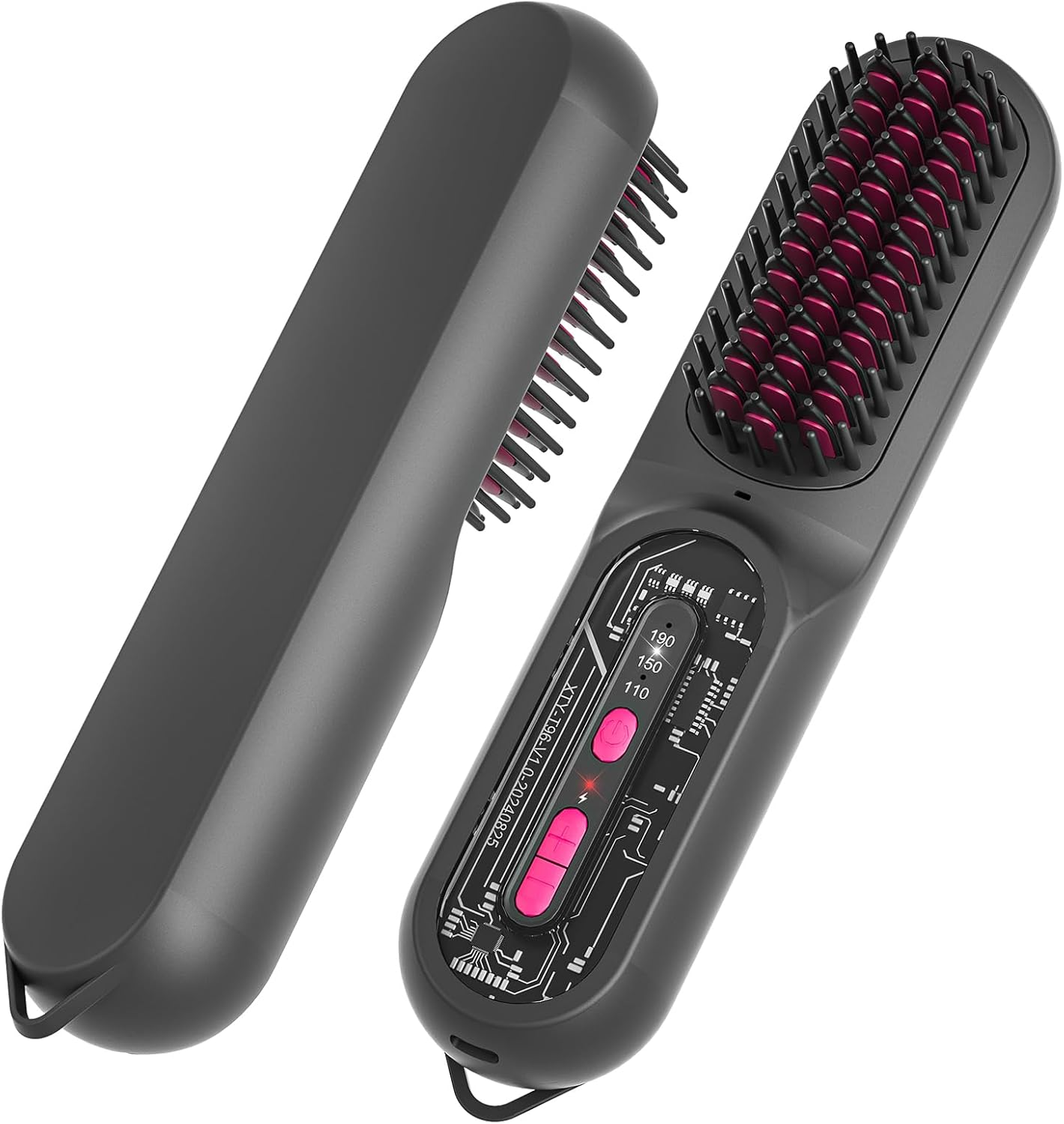 Kieacos Hair Straightener Brush, 90 Mins Cordless Hair Straightener 9600Mah Battery, Negative Ions, 3 Temp Setting, Fast Heating, Portable Straightener Brush-Gobrush Pro, Rechargeable Mini Straightener image number 1