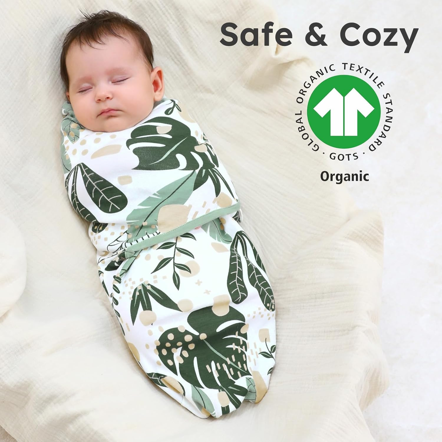 Yoofoss Baby Swaddles for Newborns 100% Cotton, Adjustable Swaddle 0-3 Months 3 Pack Newborn Swaddle Sack, Breathable Soft