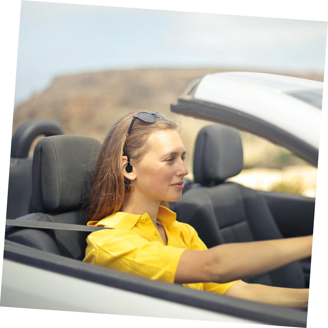 Gatuida Wireless One-Side Earphone Long Battery Life Lightweight Earpiece for Driving Running Workout Compatible with Devices Black image number 5