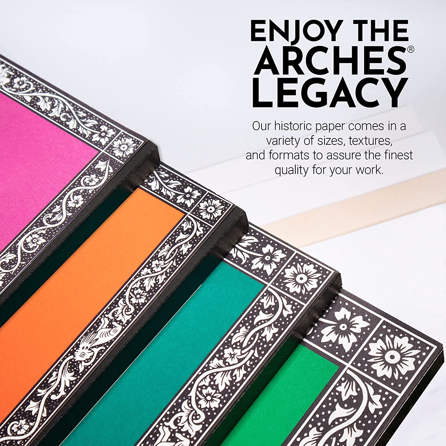 Arsh 1795097 Watercolor Paper Pad, 10.6 Oz (300 G), Extra Fine 9.1 X 12.2 Inches (23 X 31 Cm), 12 Sheets, Natural White image number 5