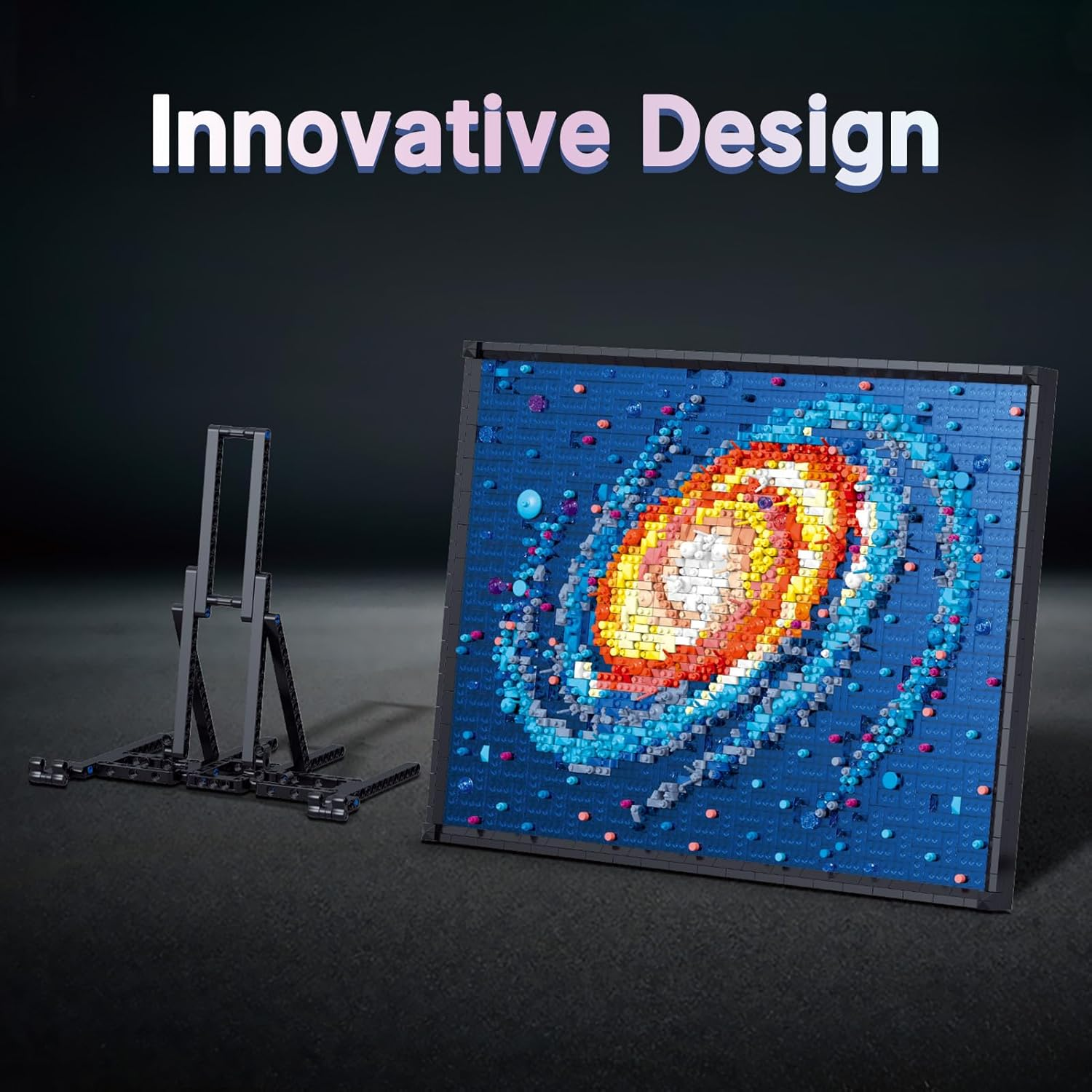 The Milky Way Galaxy Photo Frame Building Block, Mini Bricks Space Deocr DIY Kits, Wall Art Home Office Decor, Astronomy Collection, Gifts for Adult Kids Ages 8+(2438PCS) image number 2