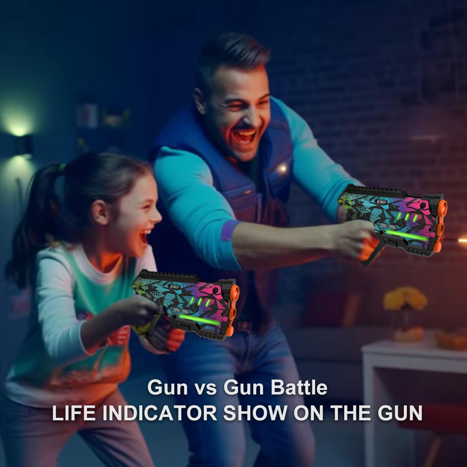 Laser Tag Set of 2, Lazer Tag Game for Kids Indoor & Outdoor Play, Gift Ideas for Kids Teens and Adults, Cool Toys for Teenage Ages 8 9 10 11 12+Year Old Boy & Girls image number 4