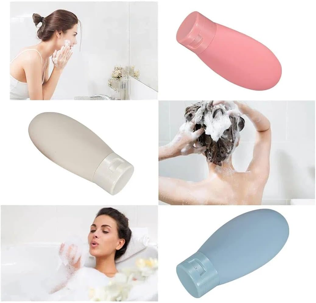 3 Pcs Travel Bottle Set, Bpa-Free Leak-Proof Mini Squeeze Bottles, Portable 60Ml Travel Containers, TSA Approved, Ideal for Toiletries, Compatible with Most Carry-On Bags, Damaill image number 3