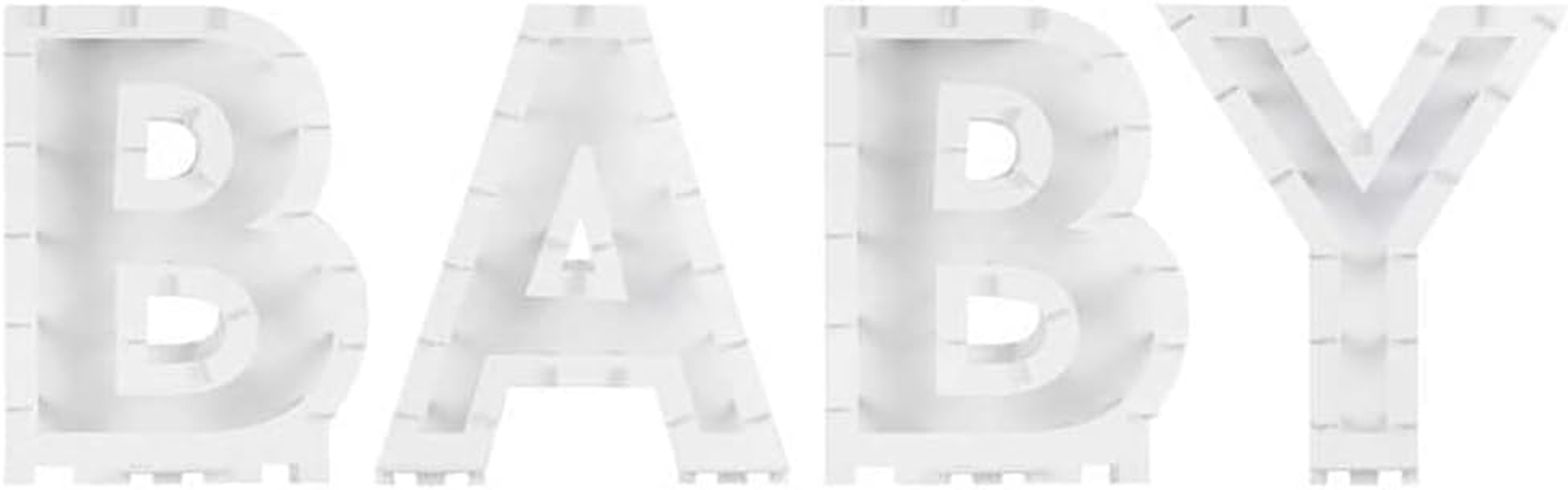 Ginger Ray BABY Mosaic Sign Party Decoration Balloon Stand, White