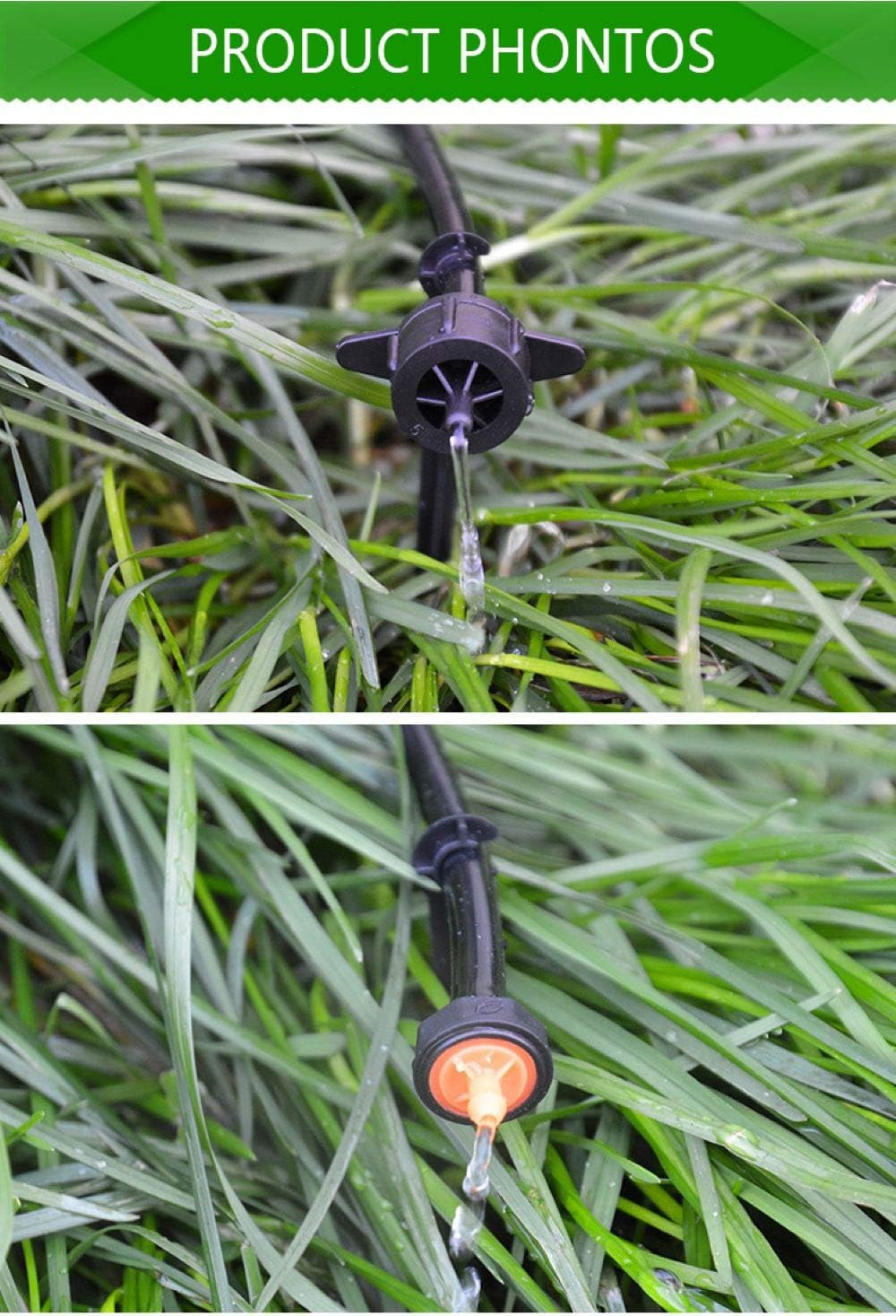 Balter-D 200 Pack 1/4 Inch Drip Support Stakes, Black, Flat Top, Polypropylene (PP) Material image number 5