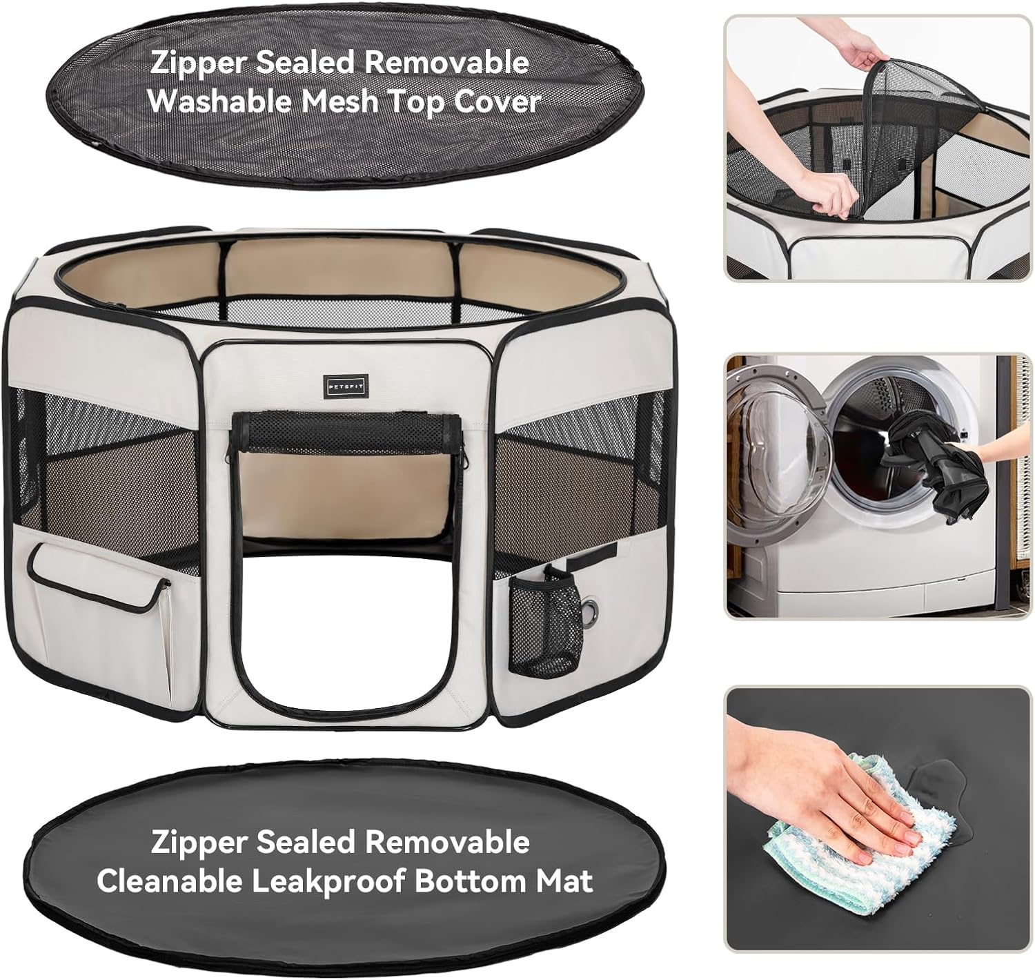 Petsfit Puppy Run Animal Playpen Foldable for Small Animals, Dogs, Cats image number 1