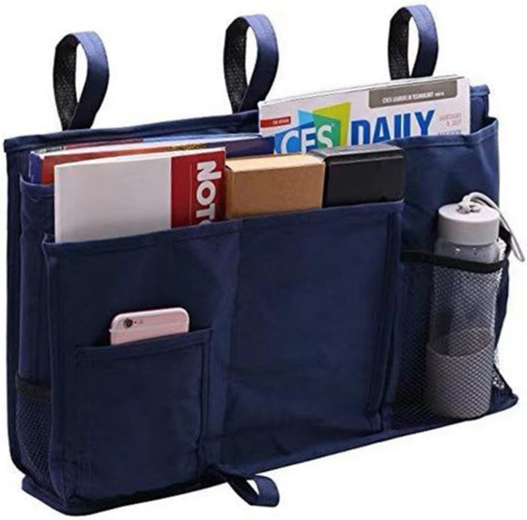 Garneck Oxford Fabric Multi-Functional Bedside Storage Hanging Pouch Book Organizer for Dormitory Camping and Everyday Use for Bedside Use and Items Storage image number 3
