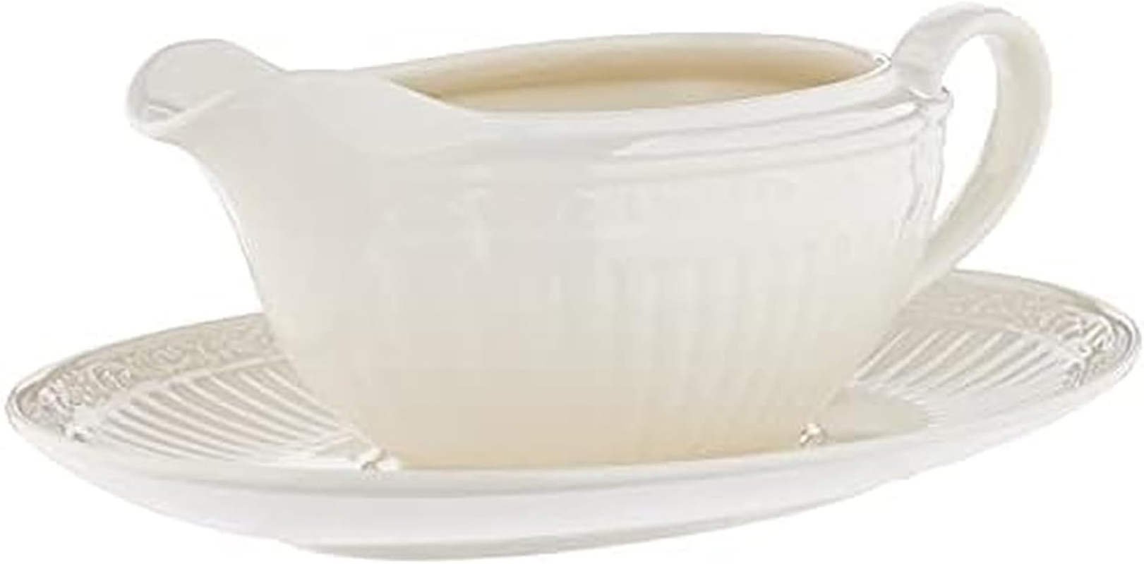 Mikasa Italian Countryside Gravy Boat and Saucer Set