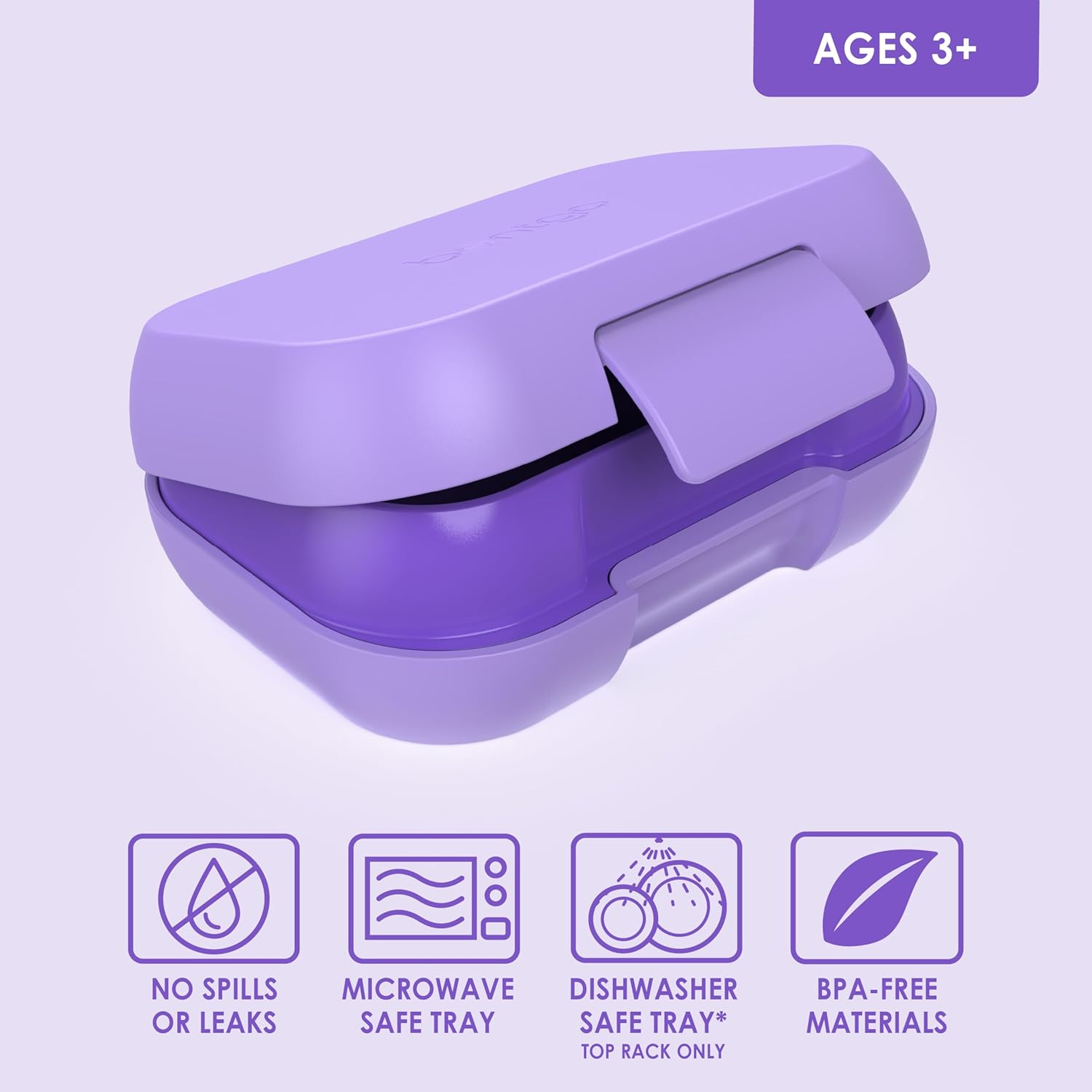 Bentgo Kids Snack Container - Purple - Green/Navy image number 2