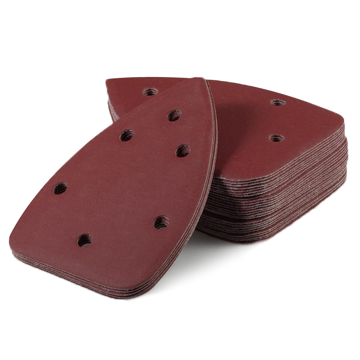 LEONTOOL 30 Pcs Mouse Sander Pads 600 Grit 6 Hole Hook and Loop Sandpaper for Detail Sander Sanding Disc image number 5