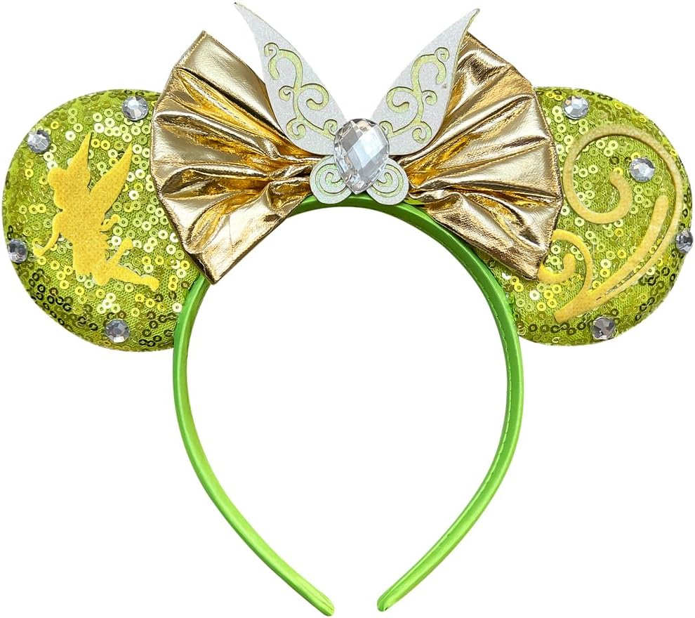 Bolonar Sequin Mouse Ears Headband for Girls Women Minnie Ears Princess Mouse Ears Headband