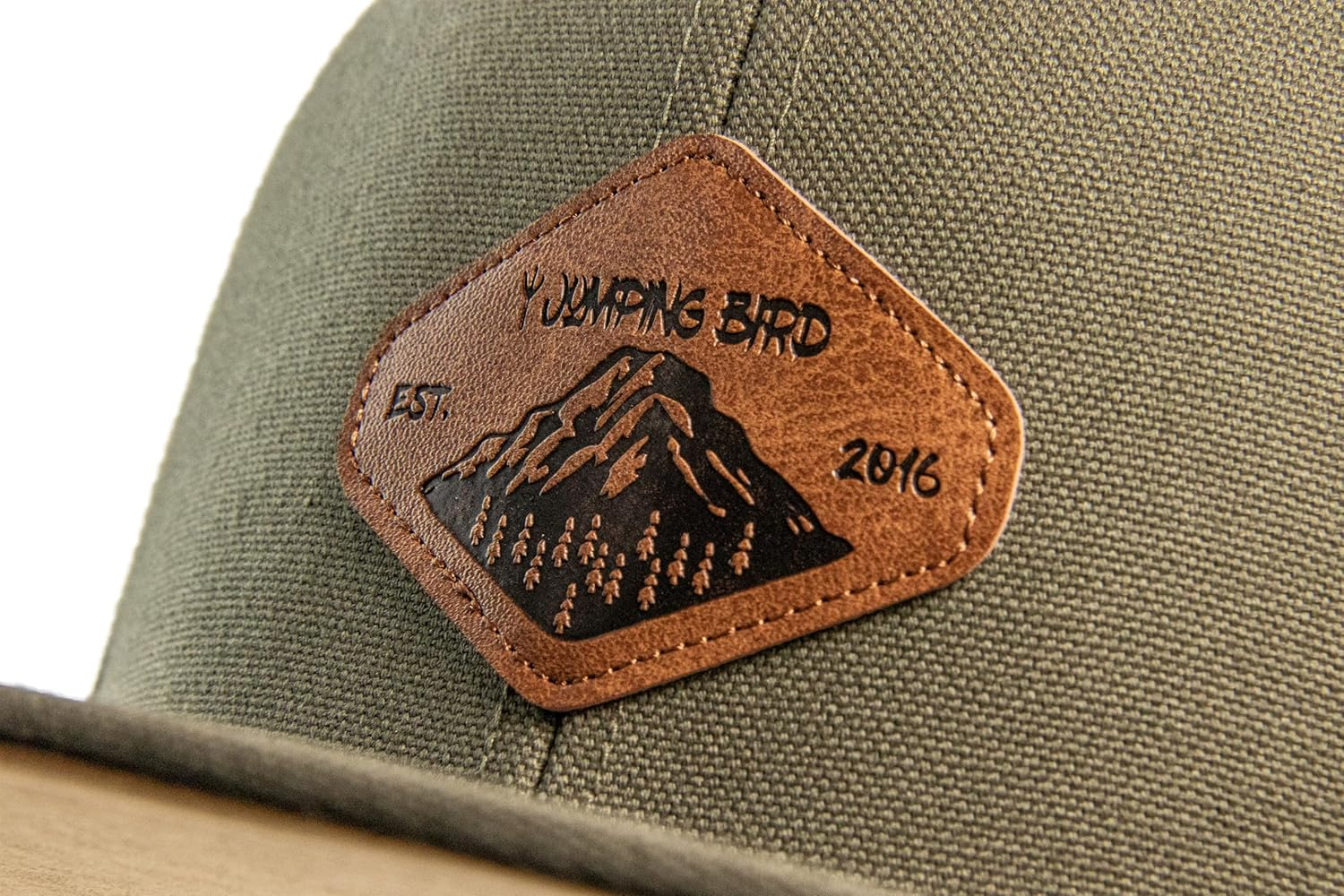 Jumping Bird Unisex Baseball Cap, Outdoor Snapback Cap, Individually Adjustable and Easy to Wipe Clean - Olive Green image number 6