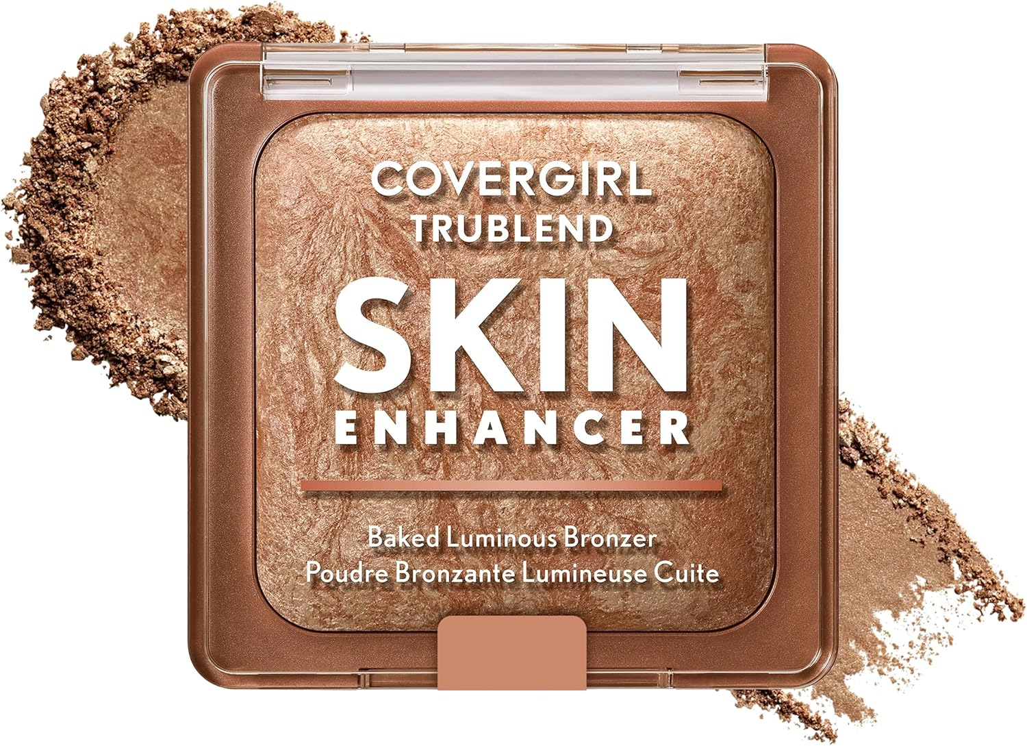COVERGIRL Trublend Skin Enhancer Baked Luminous Blush, with Hyaluronic Acid & White Rose Extract, Blends Seamlessly - Rose Latte (Nude with Pink Swirls)