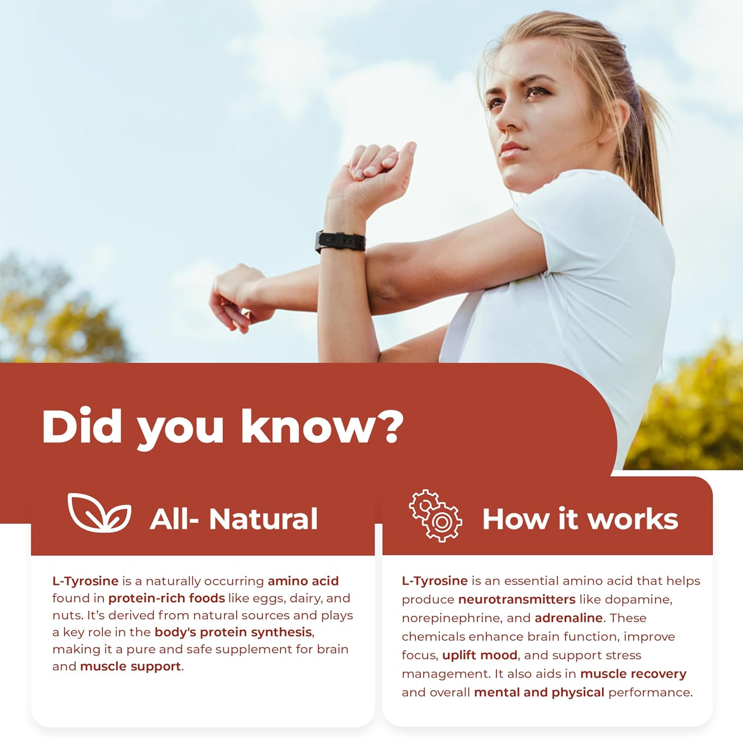 L-Tyrosine 1200Mg per Serving (2 Capsules) image number 1