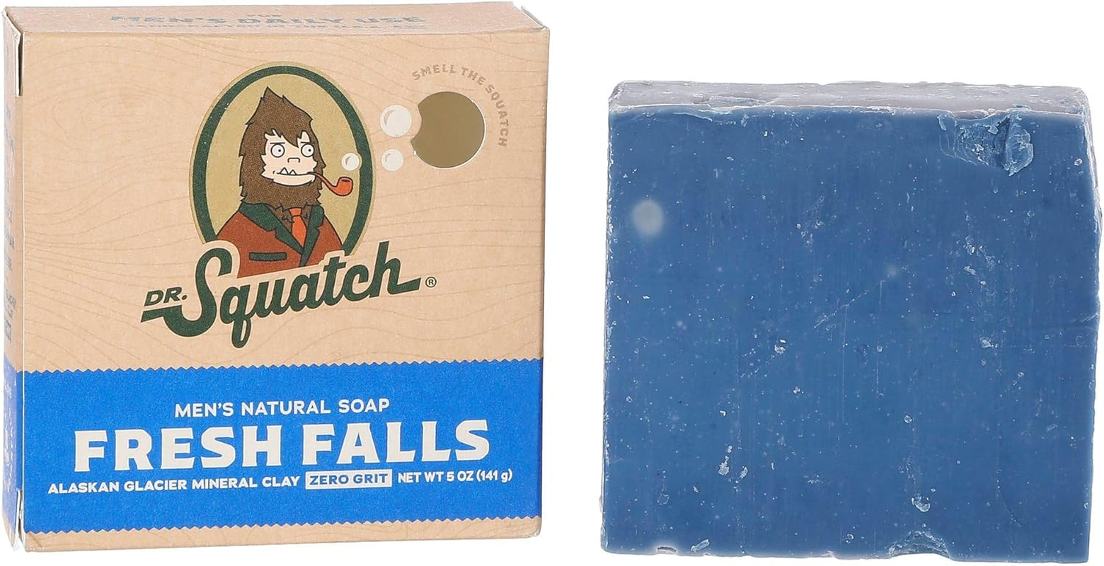 Dr. Squatch All Natural Bar Soap for Men with Zero Grit, Fresh Falls