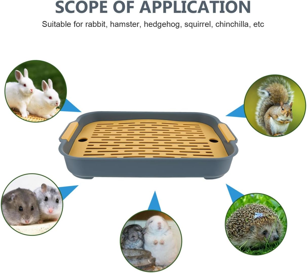 Rabbit Toilet Rabbit Litter Box Guinea Pig Training Corner Litter Box Small Animal Pet Toilet Potty Tray for Bunny Chinchilla, Potty