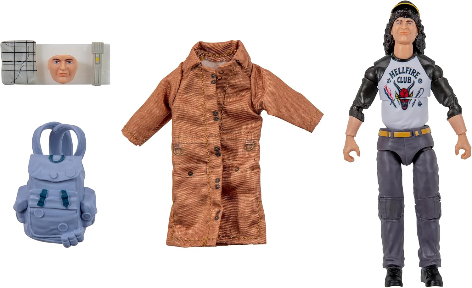 Stranger Things Dustin Henderson Upside down Collector Figure - 6-Inch Highly Detailed Figure with Soft Good Clothing and Unique Accessories - Demogorgan image number 1