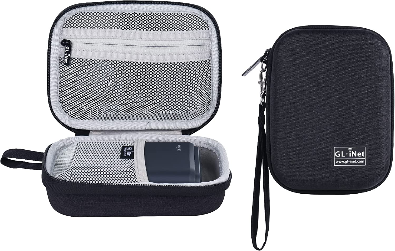【Gl.Inet Official Case】 Hard Carrying Travel Router Case for GL-AXT1800/MT1300/SFT1200/AR750S/AR750/E750/XE300/MT300N-V2/AR300M16, Store Accessories, Sturdy & Durable, Travel Organizer Pouch Bag