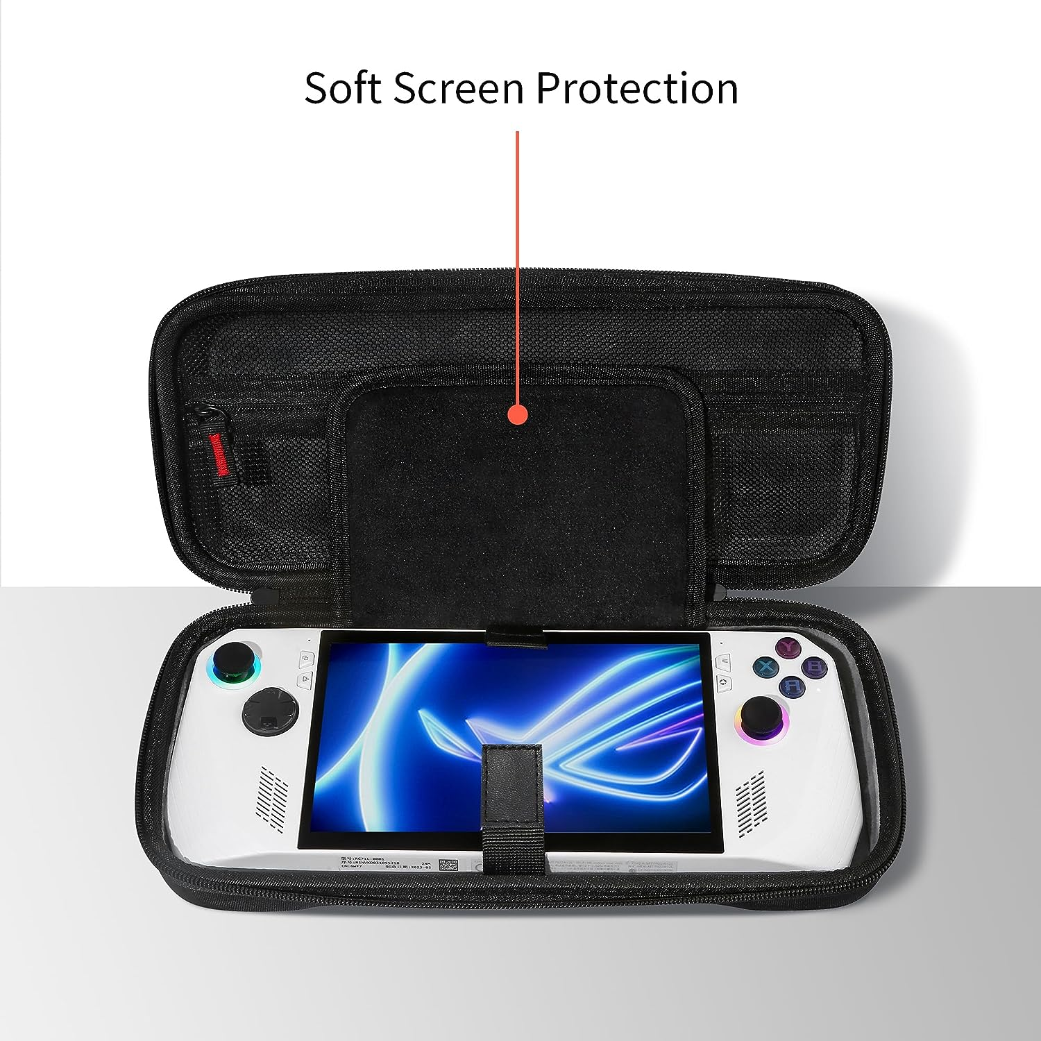 Iofeiwak Carrying Case for ROG Ally/Ally X - Portable Hard Shell Carrying Case for ROG Ally/Ally X Gaming Handheld - Double Pocket/Button Protection/Large Capacity image number 4