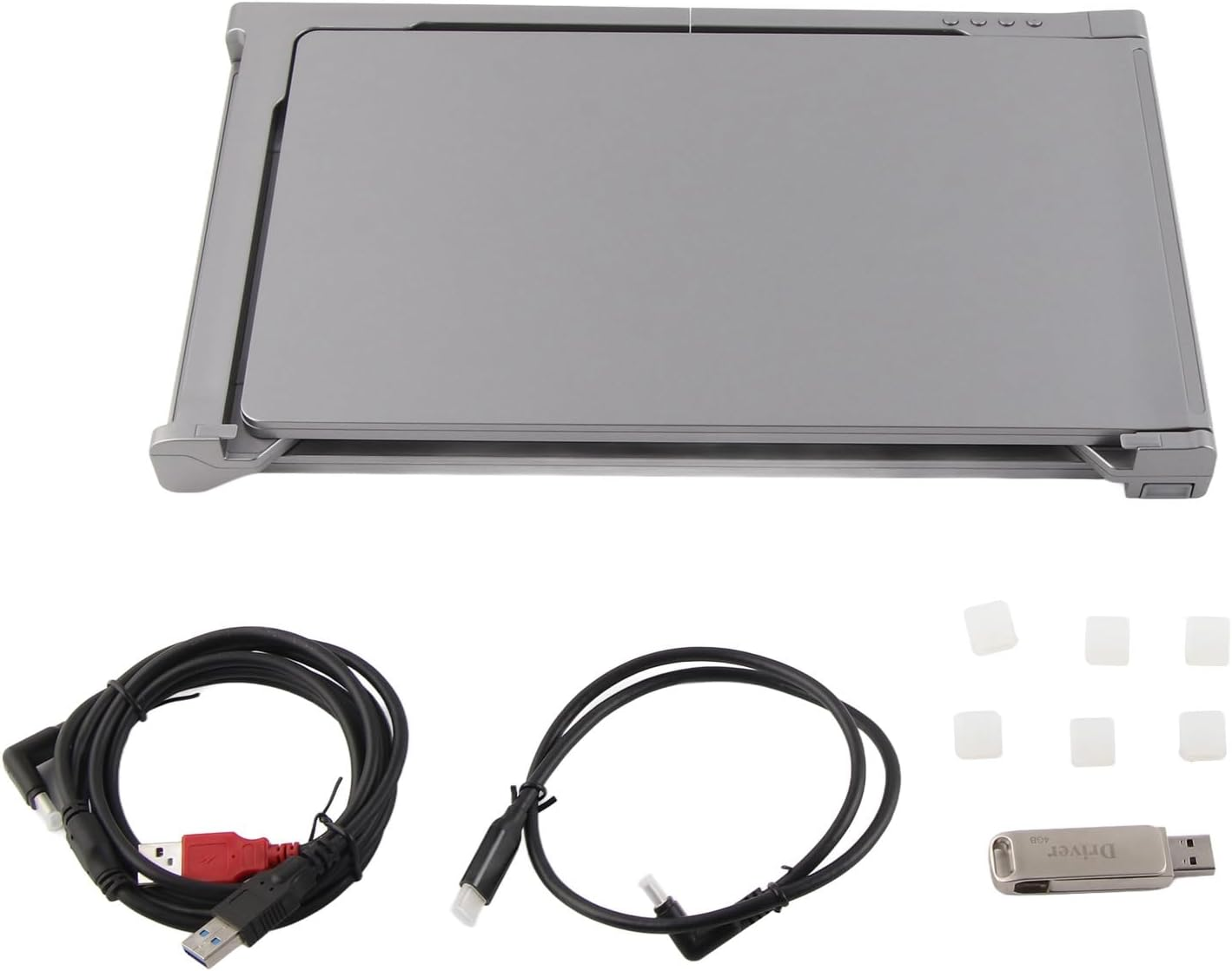 Dpofirs Portable Monitor for Laptop, 13.3In Full HD IPS Dual Triple Monitor Screen Extender for Mac Wins, Laptop Monitor Extender for 13.3 to 17.3In Laptop, Type C (Dpofirs6Bt1Cgk9Sf) image number 4