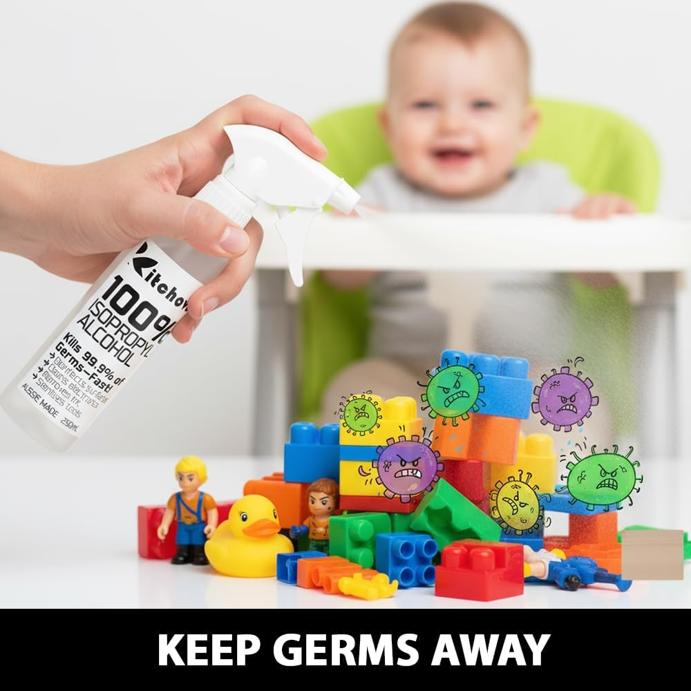 100% Isopropyl Alcohol IPA Cleaner, Premium 250Ml Spray Bottle for Cleaning, Disinfecting, and Sanitising, High-Quality Formula for Home, Office, and Industrial Use image number 1