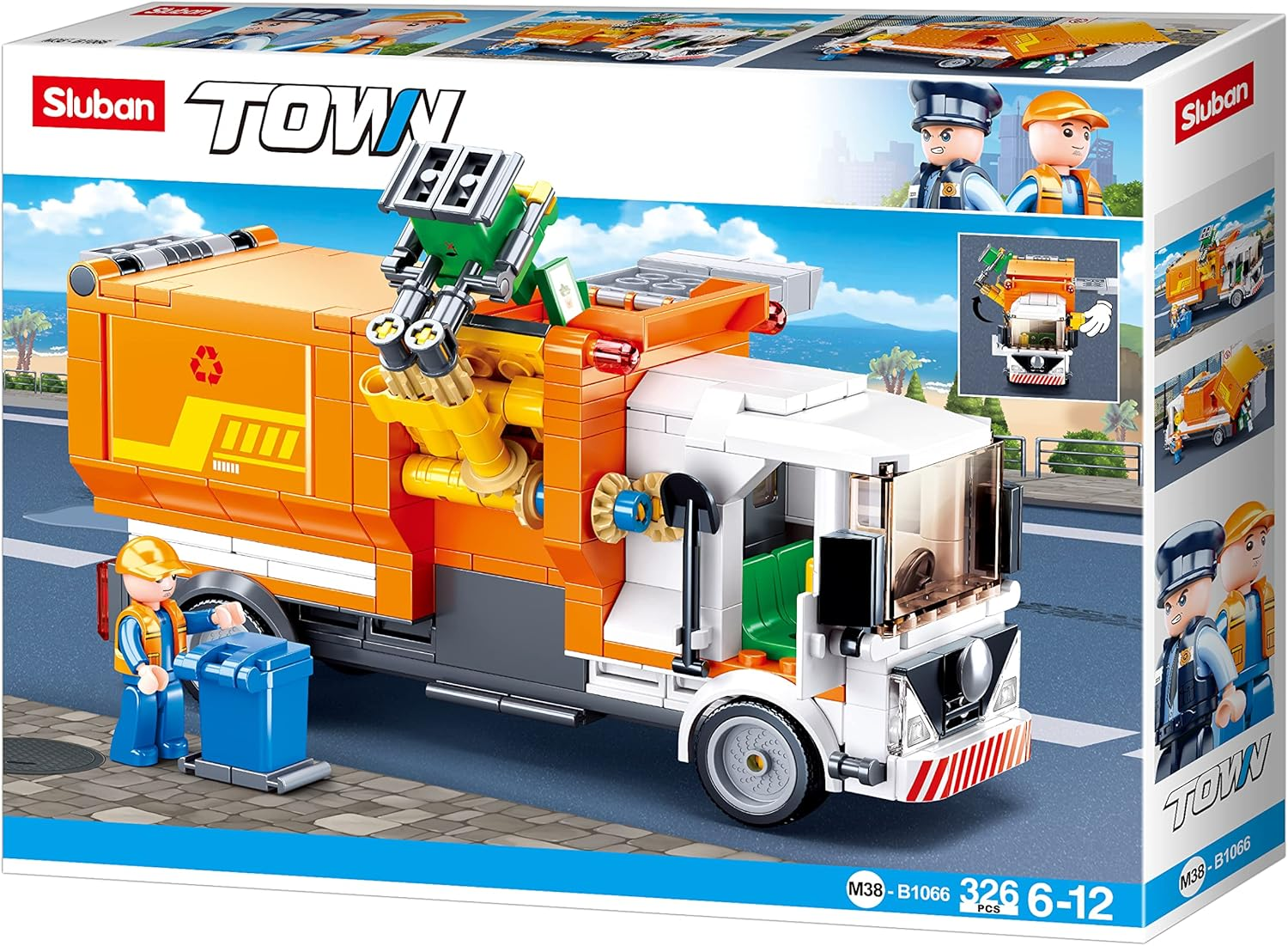 Sluban Klemmbausteine M38-B1066 Town Garbage Truck 326 Pieces image number 2