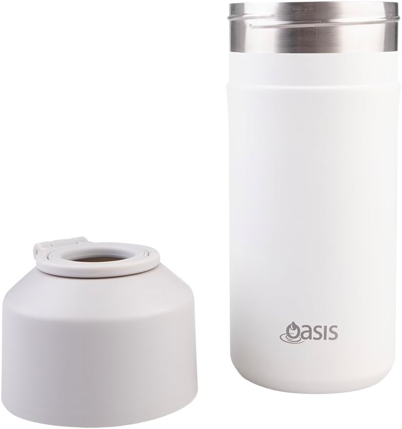 Oasis Stainless Steel Double Wall Insulated Adjustable Wine Cooler - Linen image number 6