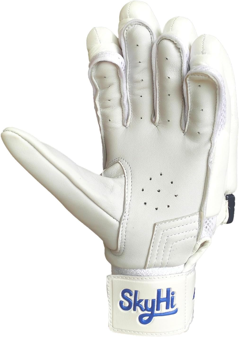 SKYHI Test Cricket Batting Gloves | Lighweight Leather Cricket Batting Gloves for Mens Right Hand and Left Hand Batsman image number 3