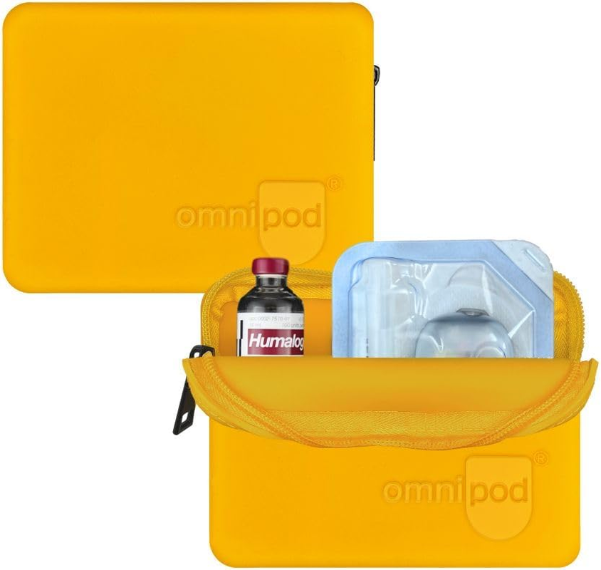 Omnipod Protective Travel Case | Silicone Storage Fits an Insulin Vial and One Pod| Diabetic Care Products | Diabetes Supplies Organizer (Black)