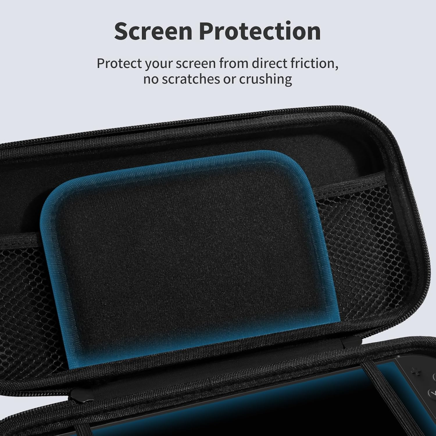 Slim Case and Screen Protector for Nintendo Switch 2, Travel Switch Carrying Hard Shell Case Accessories, Switch2 Carry Cases with Tempered Glass, Thumb Grip Caps, 10 in 1 Bundle Set - Black image number 3