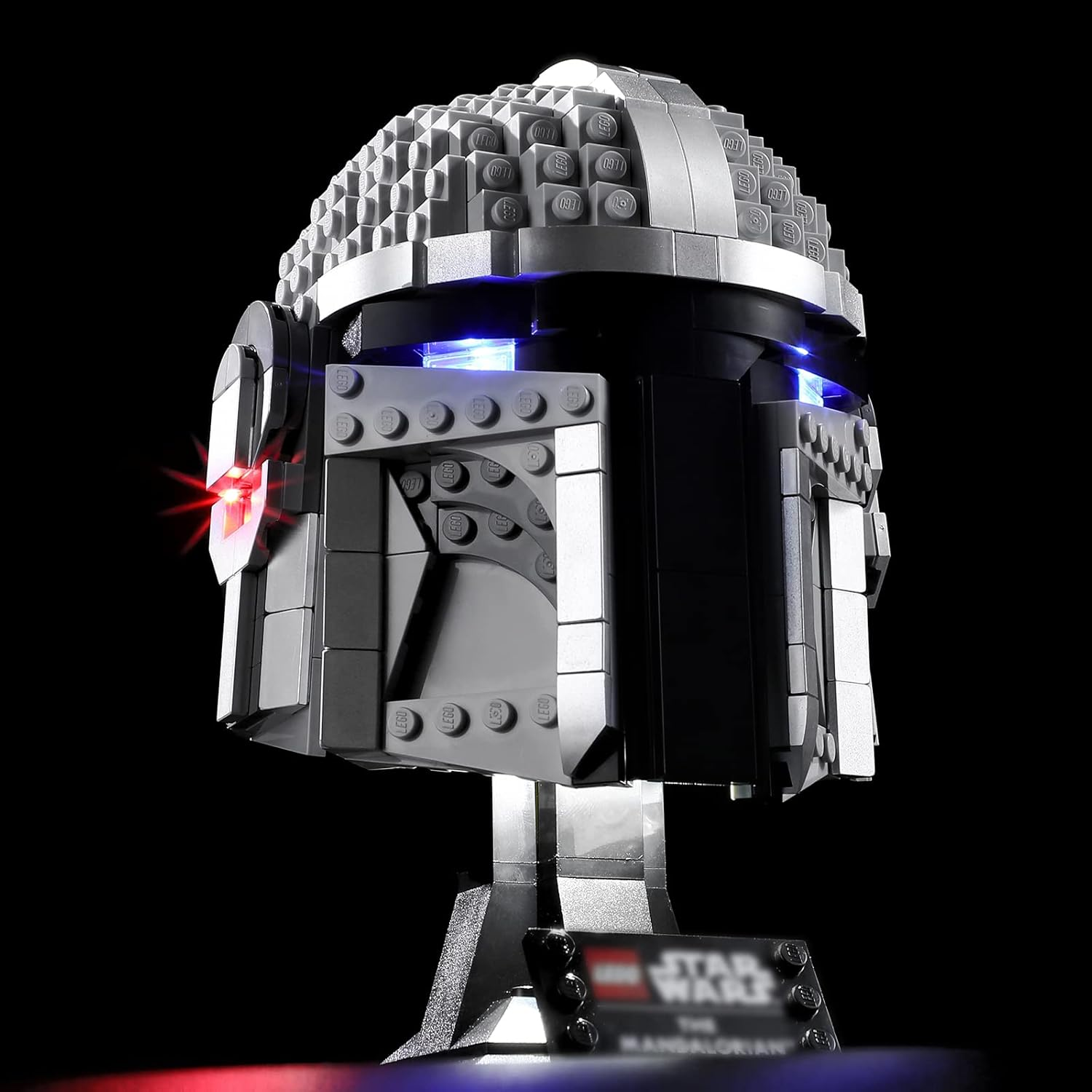 BRIKSMAX Led Lighting Kit for the Mandalorian Helmet - Compatible with  75328 Building Blocks Model- Not Include the  Set image number 1