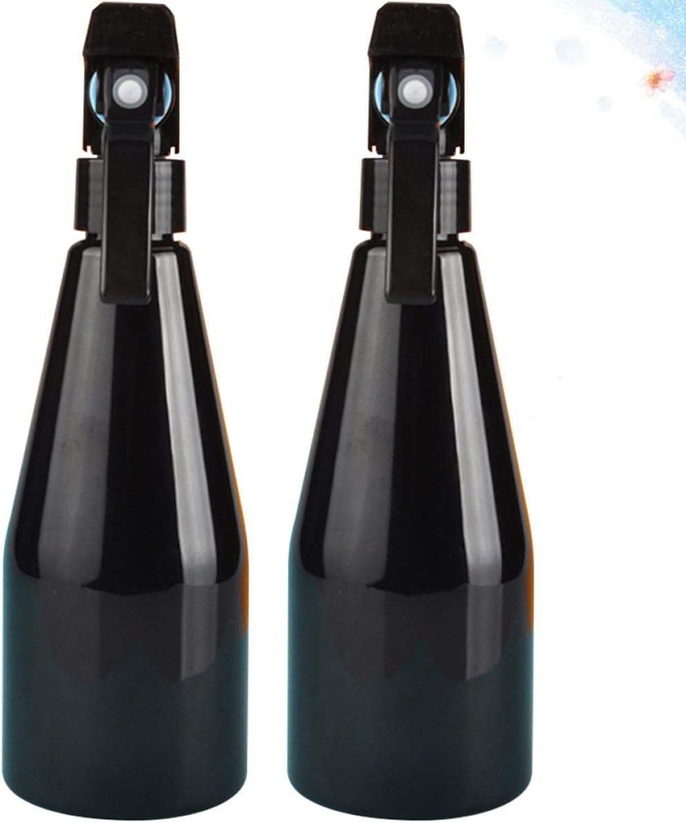 FOYTOKI 2Pcs Black 250Ml Refillable Plastic Spray Bottles with Superfine Mist for Plants, Hair, and Cosmetic Use in Garden and Salon