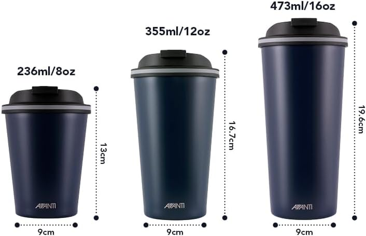 Avanti GOCUP Double Wall Insulated Travel Cup, 355Ml / 12Oz, Navy image number 1