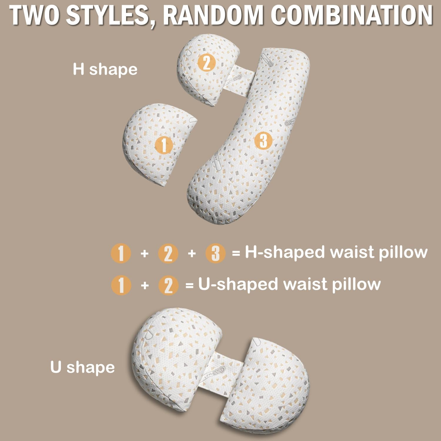 Pregnancy Pillow for Sleeping, Maternity Pillow Support for HIPS, Backs, Legs, Maternity Pillow with Detachable and Adjustable Pillow Cover image number 5