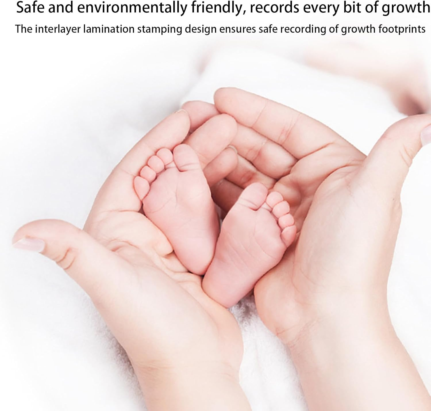 Baby Hand and Foot Print Kit | Toodler Inkless Hand and Footprint Kit,Safe Foot Printing Set with Clean-Touch Printing for Memory Books Keepsake Frame Photo Frames image number 2