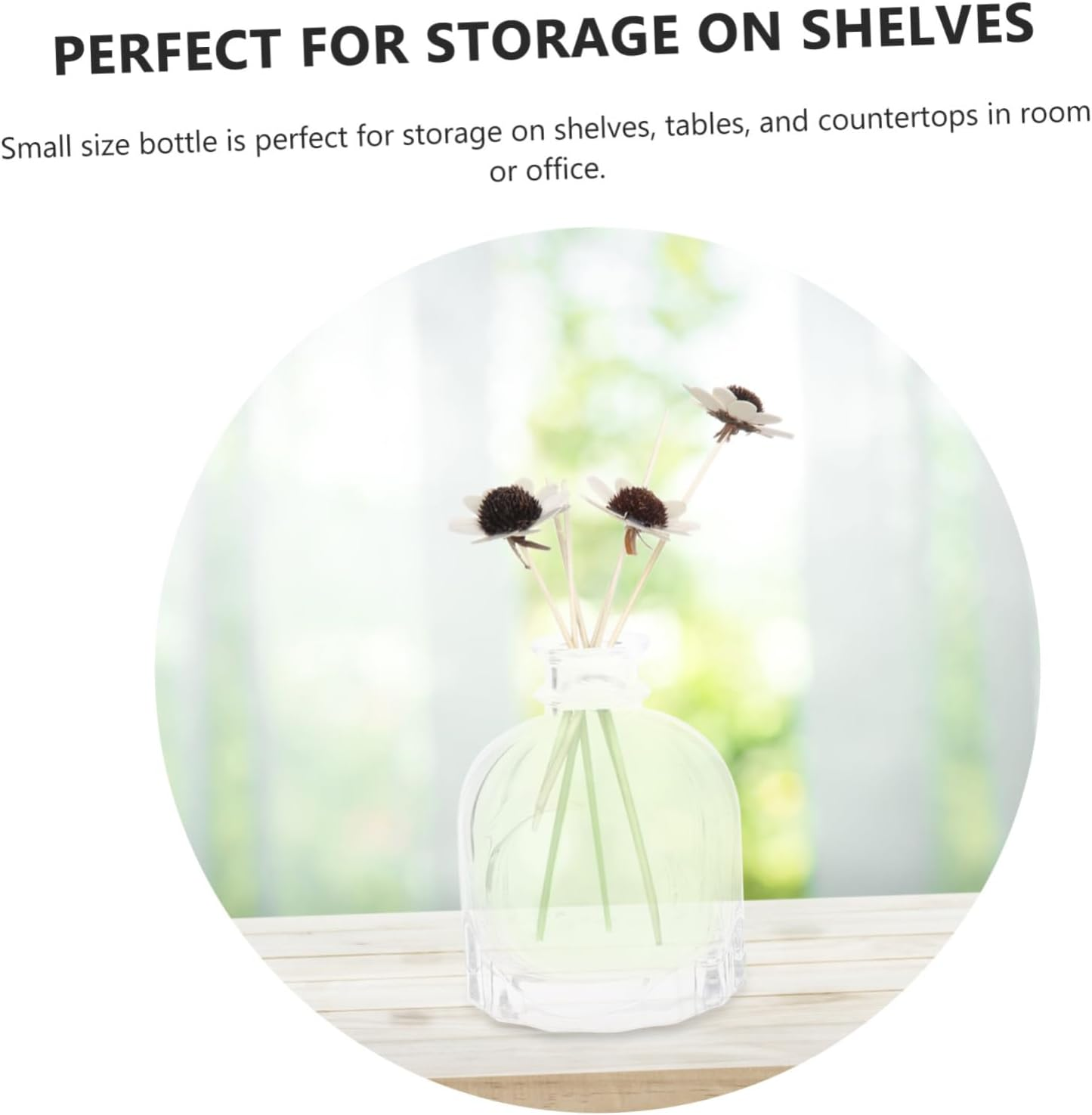 Fragrance Storage Container Dispenser Jars 100Ml Glass Aromatherapy Diffuser Bottles for Home Office 4Pcs Set image number 6