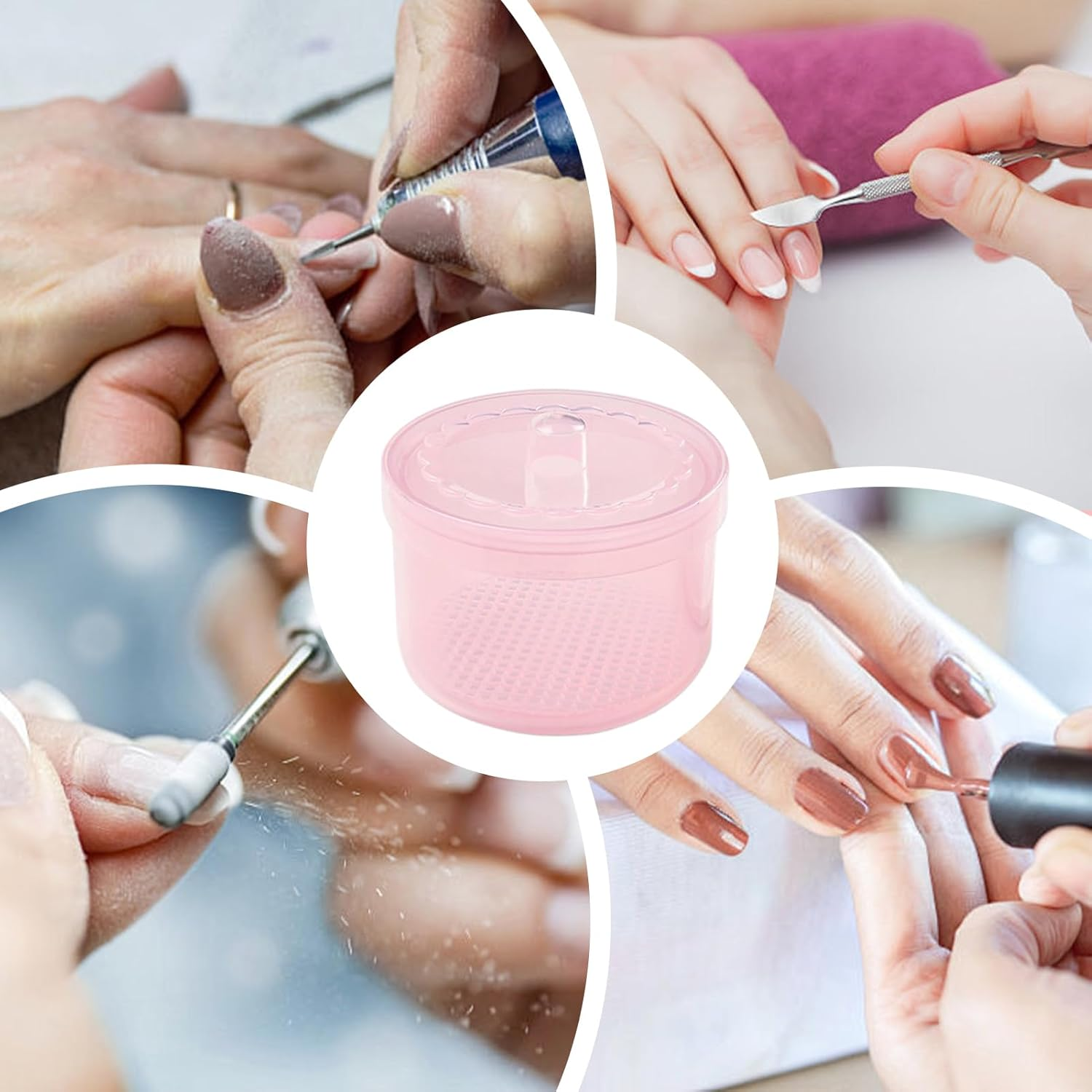 Nail Tool Organizer | Double Layer Clear Professional Detachable Case,Non-Slip Portable Station Storage Box Easy-Clean for Home Salon Cosmetology image number 5