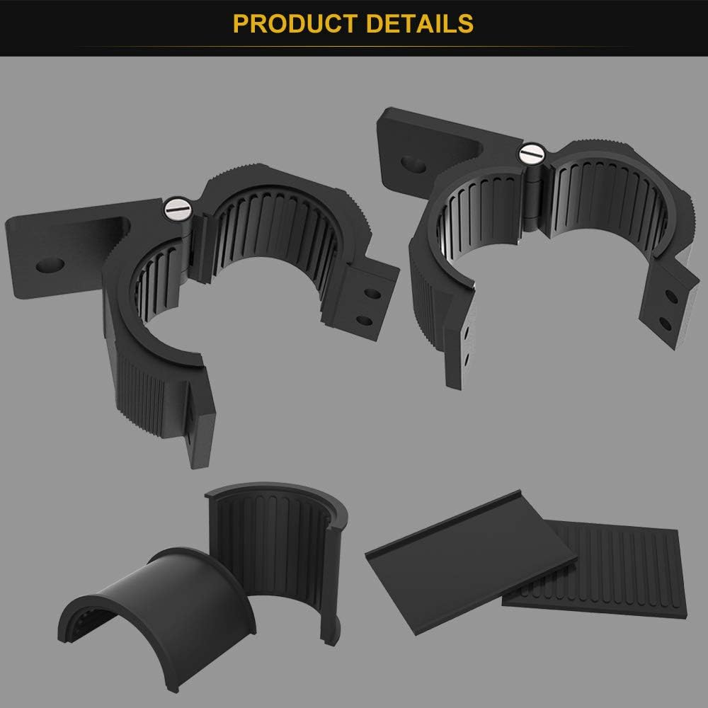 Audak 1 Pair Aluminum Mounting Bracket Kit Tube Clamp for 1.625 1.75 1.875 2 Inch Bullbar Roof Rack Roll Cage Horizontal Bar (1.6 to 2 Inch Adjustable) image number 3
